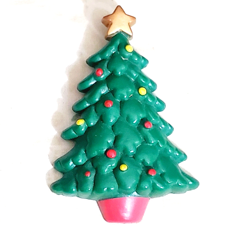 Vintage 1980s Russ Christmas Tree Brooch Pin 13$